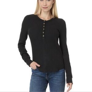 Faherty Snap Thermal Long Sleeve Henley